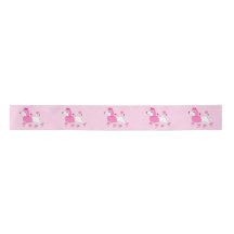 Cartoon Poodle mit rosa Haar und Bow 3"