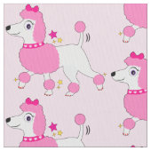 Cartoon Poodle mit rosa Haar und Bow Stoff (Nahaufnahme)