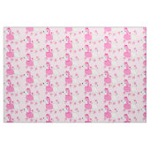 Cartoon Poodle mit rosa Haar und Bow Stoff (Fat Quarter (45,7 x 55,9 cm))