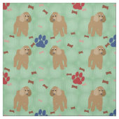 Cartoon Poodle Stoff (Muster)