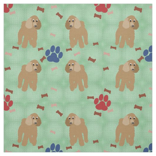 Cartoon Poodle Stoff (Muster)