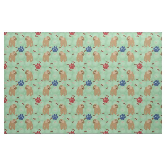 Cartoon Poodle Stoff (Fat Quarter (45,7 x 55,9 cm))