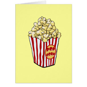 Cartoon Popcorn Bag Card