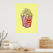Cartoon Popcorn Bag Print Poster (Küche)