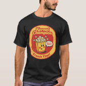 Cartoon Popcorn Ecket "Kernel Champion" Grafik T-Shirt (Vorderseite)