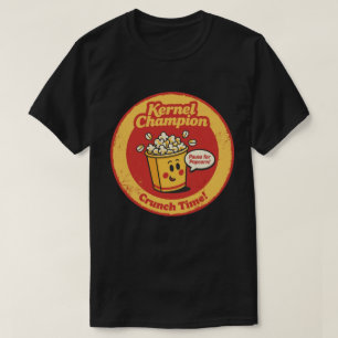 Cartoon-Popcorn-Eimer "Kernel Champion" Grafik T-Shirt