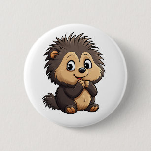 Cartoon-Porcupie-Abbildung Button