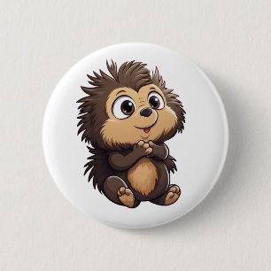 Cartoon-Porcupie-Abbildung Button