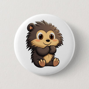 Cartoon-Porcupie-Abbildung Button
