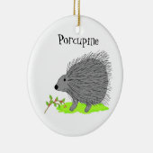 Cartoon Porcupine Keramik Ornament (Rechts)