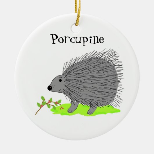 Cartoon Porcupine Keramik Ornament (Vorne)