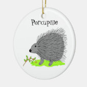 Cartoon Porcupine Keramik Ornament (Links)