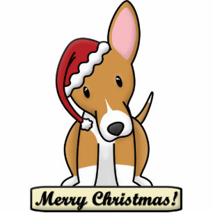 Cartoon-Portugiese Podengo Weihnachtsverzierung Fotoskulptur Ornament