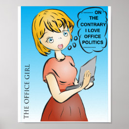Cartoon Poster für Büropolitik