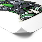 Cartoon Poster für Raumfahrtingenieure - Grün (Ecke)