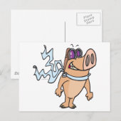 Cartoon Postkarte (Vorne/Hinten)