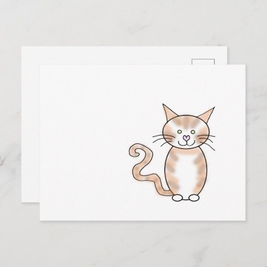 Cartoon Postkarte (Vorne/Hinten)