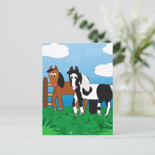 Cartoon Postkarte (Stehend Vorderseite)