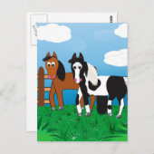 Cartoon Postkarte (Vorne/Hinten)