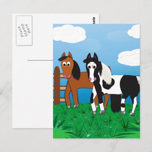 Cartoon Postkarte (Vorne/Hinten)