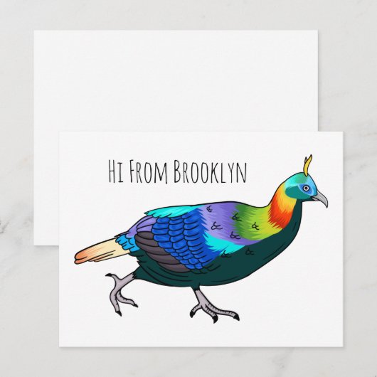 Cartoon Postkarte (Vorne/Hinten)