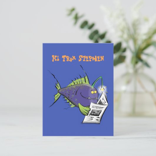 Cartoon Postkarte (Stehend Vorderseite)