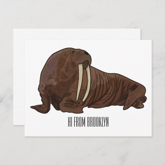 Cartoon Postkarte (Vorne/Hinten)