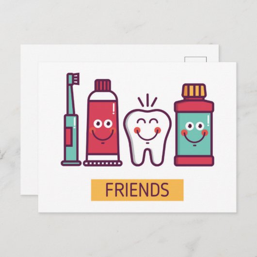 Cartoon Postkarte (Vorne/Hinten)