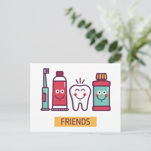 Cartoon Postkarte (Stehend Vorderseite)