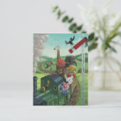 Cartoon Postkarte (Stehend Vorderseite)