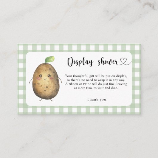 Cartoon Potato - Duschkarte Begleitkarte (Vorderseite)