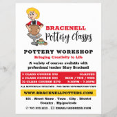 Cartoon Potter, Töpferklassen, Potter-Werbung Flyer (Vorne)