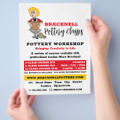 Cartoon Potter, Töpferklassen, Potter-Werbung Flyer (Hand)