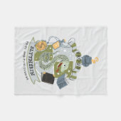 Cartoon Proud Slytherin Wappen Fleecedecke (Vorderseite (Horizontal))