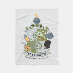 Cartoon Proud Slytherin Wappen Fleecedecke