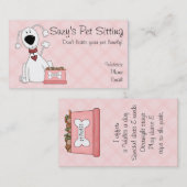 Cartoon-Pudel-Geschäfts-Karten Telefonnummerkarte (Vorne/Hinten)