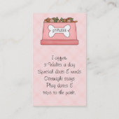 Cartoon-Pudel-Geschäfts-Karten Telefonnummerkarte (Rückseite)