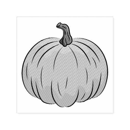 Cartoon Pumpkin-Form Permastempel (Design)