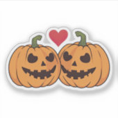 Cartoon Pumpkins Aufkleber (Vorderseite)