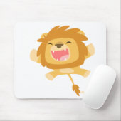 Cartoon Puncing Lion Mousepad (Mit Mouse)