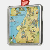 Cartoon-Punkte von Zinsen auf Cape Cod Silbernes Ornament (Links)