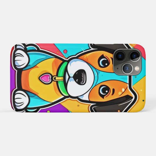 Cartoon Puppy Art Print Case-Mate iPhone Hülle (Rückseite (Horizontal))