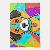 Cartoon Puppy Art Print Geschirrtuch (Vertikal)