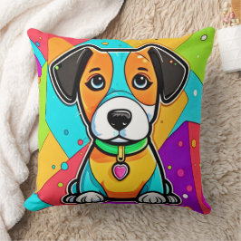 Cartoon Puppy Art Print Kissen
