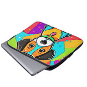 Cartoon Puppy Art Print Laptopschutzhülle (Vorne Knopf)