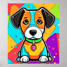 Cartoon Puppy Art Print