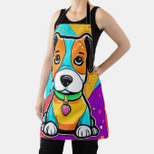 Cartoon Puppy Art Print Schürze (InSitu)