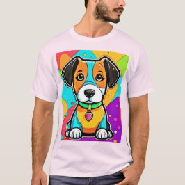 Cartoon Puppy Art Print T-Shirt
