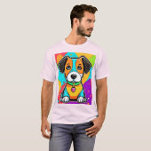 Cartoon Puppy Art Print T-Shirt (Vorne ganz)