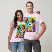 Cartoon Puppy Art Print T-Shirt (Unisex)
